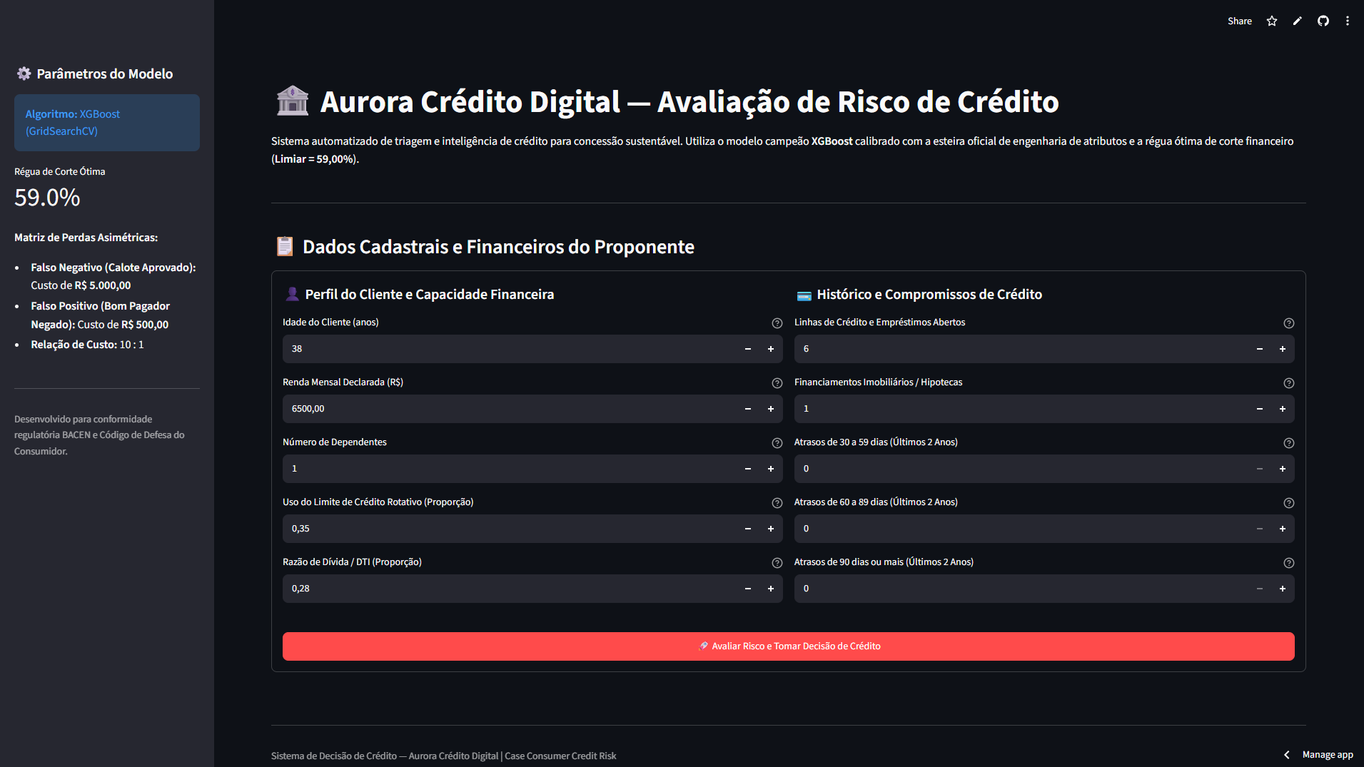 Modelagem Preditiva de Risco de Crédito e Otimização Econômica